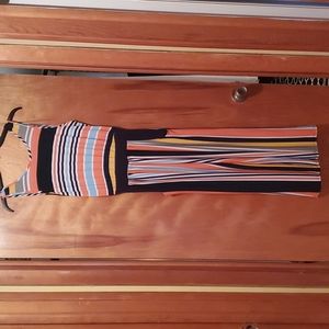 Striped cropped jumpsuit